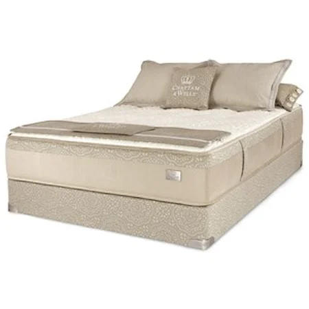 Queen 17" Plush Pillow Top Mattress and Chattam and Wells Tan Foundation
